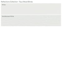 Prilagođena Reflections Kolekcija, 2 Cordless Fau Drvene Rolete, Pjeskarena Bijela, 3 8 Širina 72 Dužina