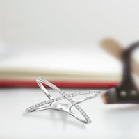 JewelersClub Carat bijeli dijamantski prsten sa . Srebrni prsten-pravi dijamantski prsten sa hipoalergenom