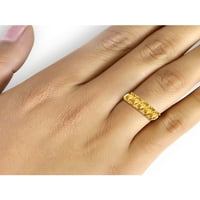 JewelersClub Citrin Prsten Birthstone Nakit-2. Karatni citrin 14k pozlaćeni srebrni prsten Nakit-prstenovi od dragog kamenja sa hipoalergenom 14k pozlaćenom srebrnom trakom