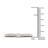 1 10ct TDW 10k dijamantski klasični prsten od ružičastog zlata