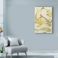 Zaštitni znak Fine Art 'Golden Koi I' Canvas Art by Chariklia Zarris