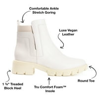Kolekcija Journee Womens Jeeva Tru Comfort Foam Inside Zip Block Heel Booties