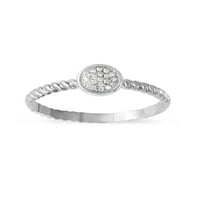 Imperial 1 20ct TDW dijamant s srebra okruglog oblika klaster obećanje prsten