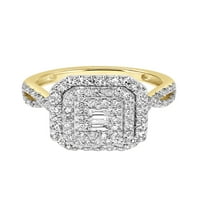 3 4ctw 10kt smaragd od žutog zlata ograničeno izdanje originalnog certificiranog dijamantskog prstena od