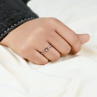 Carat T. W. Diamond Split Shank dvobojno srce 10kt modni prsten od ružičastog zlata