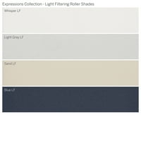 Kolekcija Prilagođenih Izraza, CordLess Light Filtering Roller Shade, Svijetlo Siva, 19 Širina 48 Dužina