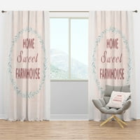 Designart 'Farmhouse Quote On Florals XIV' Farmhouse zavjese Panel