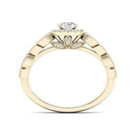 Imperial 3 8ct TDW dijamantski verenički prsten od žutog zlata od 10k