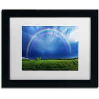 Zaštitni znak Likovna umjetnost Lucky Rainbow Umjetnost platna Philippe Sainte-Laudy, bijeli mat, crni okvir