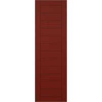 Ekena Millwork 12 W 39 H True Fit PVC horizontalna letvica uokvirena modernim stilom fiksni roletne, biber