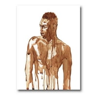 Designart 'portret zgodnog afričkog muškarca na bijelom II' moderni platneni zidni umjetnički Print