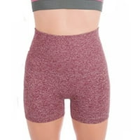 Udobne ženske fitnes hlače za jogu sportske Mini kratke hlače-veliki H. bordo