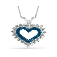 JewelersClub Plavi Dijamant Accent Sterling Silver Heart Privjesak, 18