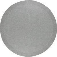 Moderna prostirka puna Siva, Siva unutrašnja Vanjska okrugla laka za čišćenje