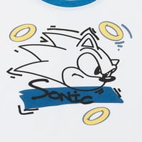 Sonic The Hedgehog Boys Ringer Grafički T-Shirt, 2-Pack, Veličine 4-18
