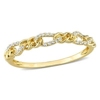 Carat TW Diamond 14kt Mini Link prsten od žutog zlata