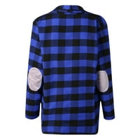 Ženski vrhovi Ležerne modne modne karirane majice dugih rukava Bluza Cardigan CAPT PLUS size Zimske jakne Svestrane