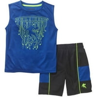 Sportski komplet sportske odjeće za dječake s grafičkim rezervoarom i dresom za dječake