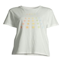 Gray by Grayson social Juniors' Polaroid Rainbow Star Graphic T-Shirt