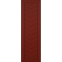 Ekena Millwork 15 W 42 H True Fit PVC Single Panel Chevron Modern Style fiksni Mount roletne, biber crvena
