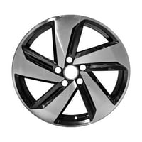 7. Zatvoreno oem aluminijumski aluminijski kotač, crni obrađeni, odgovara - Volkswagen GTI