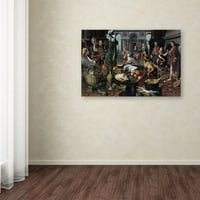 Zaštitni znak likovne umjetnosti' Hrist u kući Marte i Marije ' platnena Umjetnost Pietera Aertsena