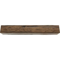 Ekena Millwork 12 W 8 H 10'L 3-Sided Riverwood Endurathane Fau drvena stropna greda, Premium stara
