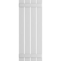 Ekena Millwork 23 W 67 H True Fit PVC četvero ploča raspoređena ploča-N-letve rolete, nedovršene