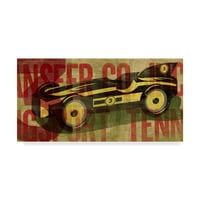 Zaštitni znak likovne umjetnosti 'Retro Racecar' platno Art John W. Golden