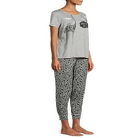 Ženski Set pidžama s grafičkim printom Secret Treasure, 2 komada
