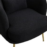 Momspeace moderna akcentna stolica tapacirana zakrivljena naslona Jednostruka Sofa sa jastukom za dnevni