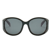 Piranha ženske Sparkle crni okvir uske polarizirane naočare za sunce sa dimnim sočivom