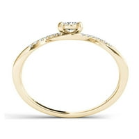 Carat T. W. Diamond Criss-Cross klaster klastera 10kt zaručnički prsten od žutog zlata