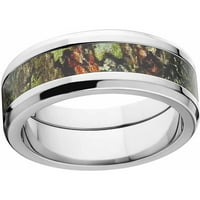 Obsession muški Camo vjenčani prsten od nehrđajućeg čelika s poliranim rubovima i Deluxe Comfort Fit