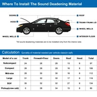 Auto sound Deadener izolacija Mat intenzivne aluminija 197mil 29. sqft