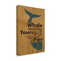 Zaštitni znak Likovne umjetnosti 'Whale potpisao sa drvetom 1' Canvas Art by J Hovenstine Studios