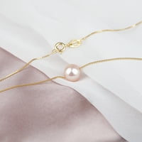 Anavia Sretan rođendan mojoj najboljoj prijateljici, rođendanski poklon biserna ogrlica za najboljeg prijatelja, BFF ogrlica - [Pink Pearl + zlatni lanac]