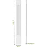 9W 120 H 2 P podignuta ploča PVC Pilaster w dekorativni kapital i baza