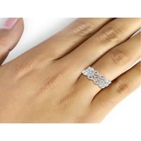 JewelersClub Stackable dijamantski prstenovi za žene-Carat bijeli dijamantski prsten Nakit-0. Sterling Silver