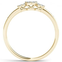 Carat T. W. Diamond Trokameni klaster 10kt zaručnički prsten od žutog zlata