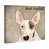 Wynwood Studio životinje zid Art platno grafike' Bull terijer ' psi i štenci - braon, bijela