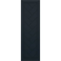 Ekena Millwork 12 W 35 H True Fit PVC jednoslojni modernog kapka sa fiksnim montiranjem, noćne plave