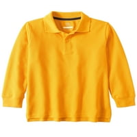 Wonder Nation Boys Školska Uniforma Dugi Rukav Dvostruka Pique Polo Majica, Value Bundle, Veličine 4 - &