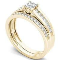 Carat TW Diamond Cluster 10kt set Zaručničkog prstena od žutog zlata