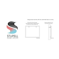 Stupell Industries Kentucky State oblik tipografija karta grafička Umjetnička galerija umotano platno print