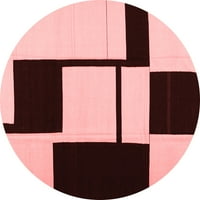 Ahgly Company u zatvorenom okruglom sažetkom Crvene suvremene prostirke, 5 'kruga
