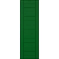 Ekena Millwork 18 W 54 H True Fit PVC horizontalna letvica uokvirena modernim stilom fiksna roletna, Viridian