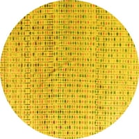 Ahgly Kompanija Mašina koja prati u zatvorenom okruglom okrugle apstraktne žute moderne prostirke, 7 'okrugla