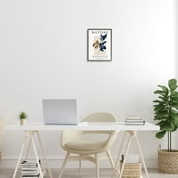 Stupell Industries Bold Modern Botanicals list siluete Matisse tekst Framed Wall Art, 14, Dizajn Ros Ruseva
