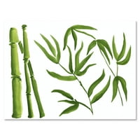 Designart 'šuma bambusovih grana IV' Tropski platneni zidni umjetnički Print